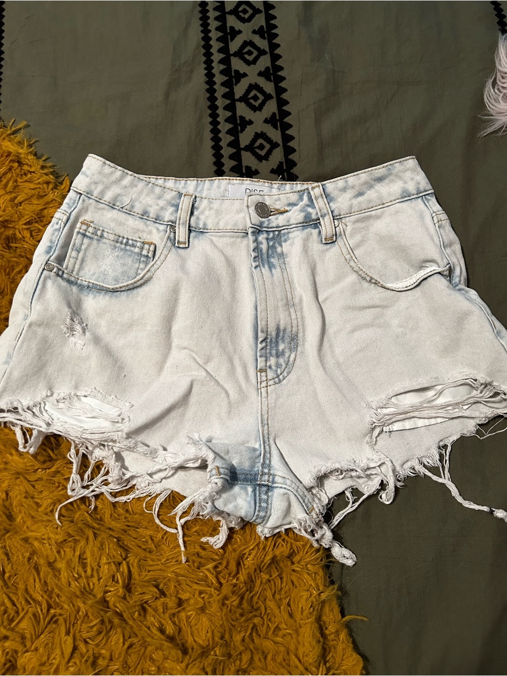 Distressed Light Blue Denim Women’s Shorts